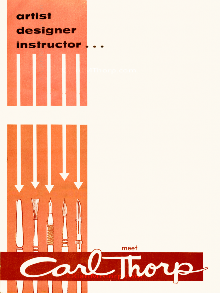 Scan of an original artist flier for Carl M Thorp.